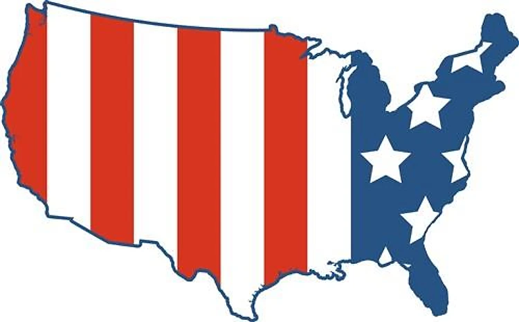 American Flag Map