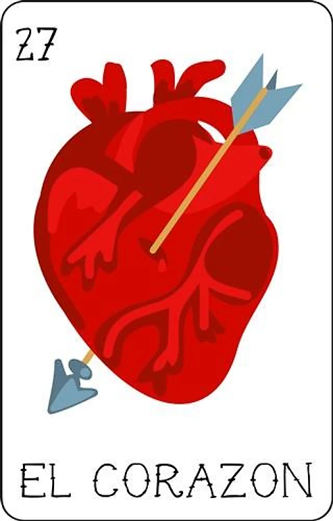 El Corazon Loteria Card