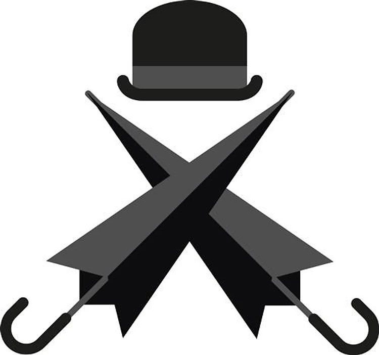 Bowler and Umbrellas