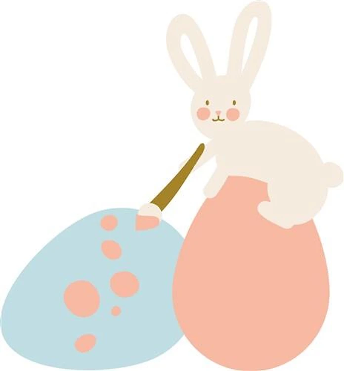 Bunny Painting Eggs