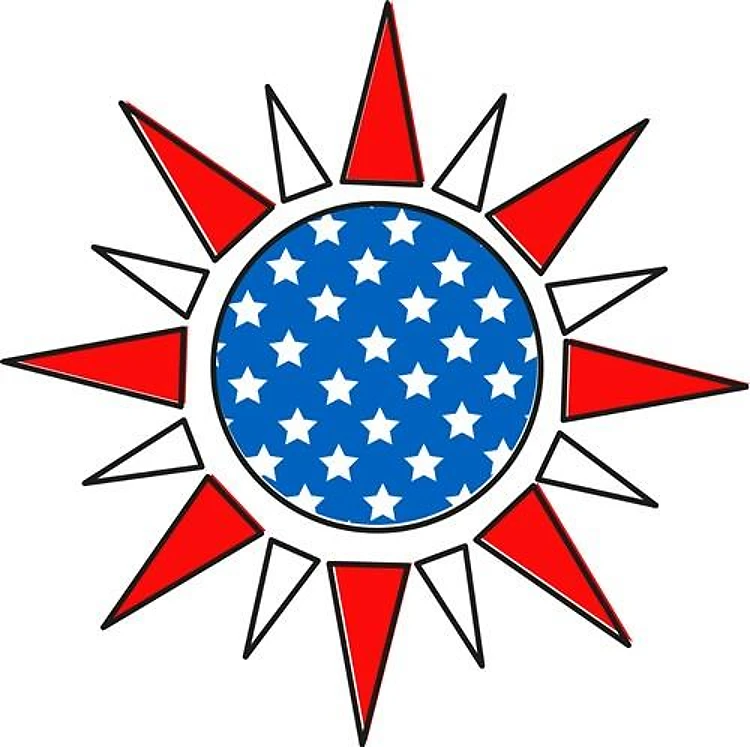 USA Flag Sun