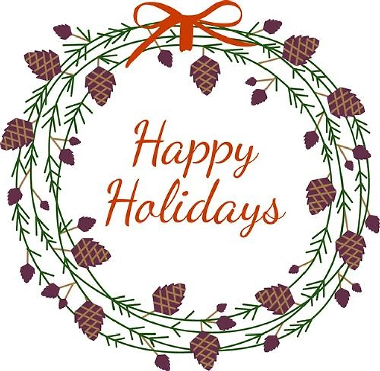 Happy Holidays Wreath