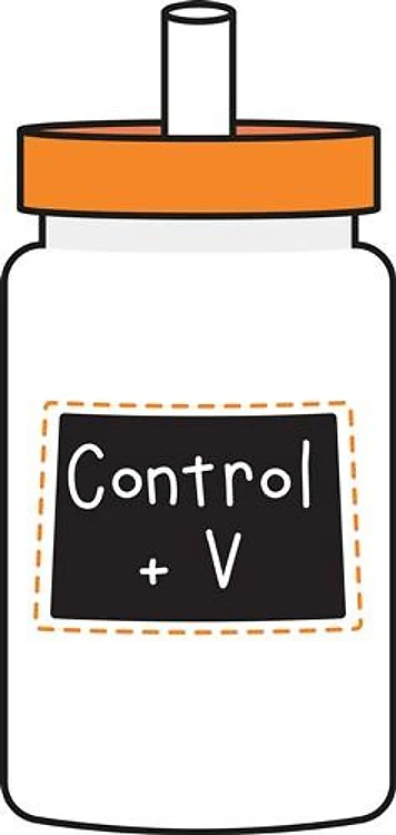 Control + V Paste