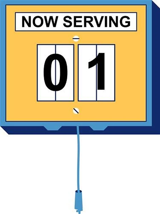 Now Serving Sign