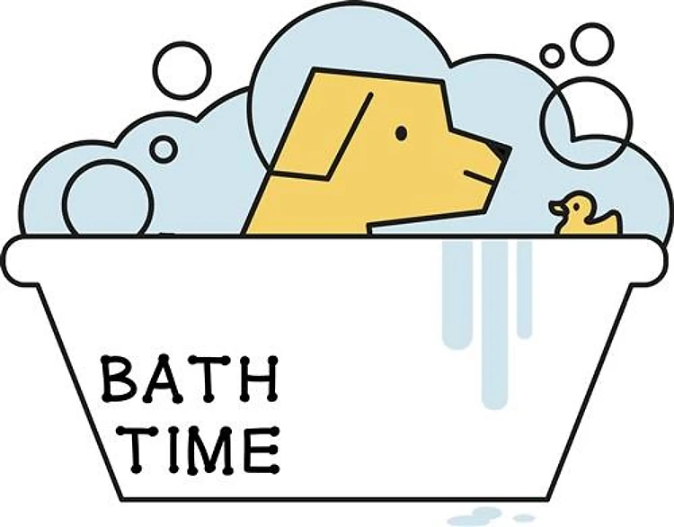 Bath Time Dog