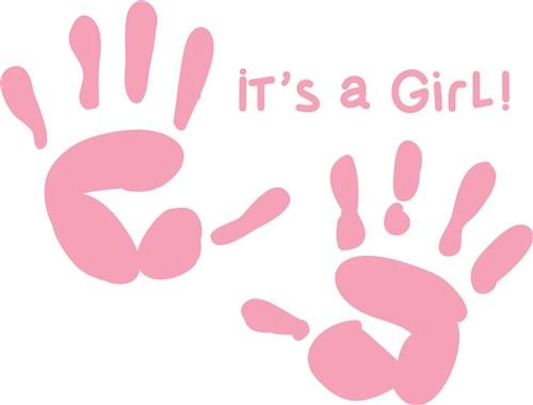 Baby Girl Handprints