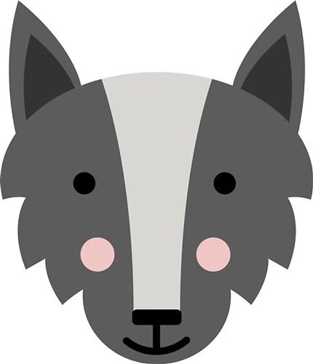 Cartoon Wolf Head