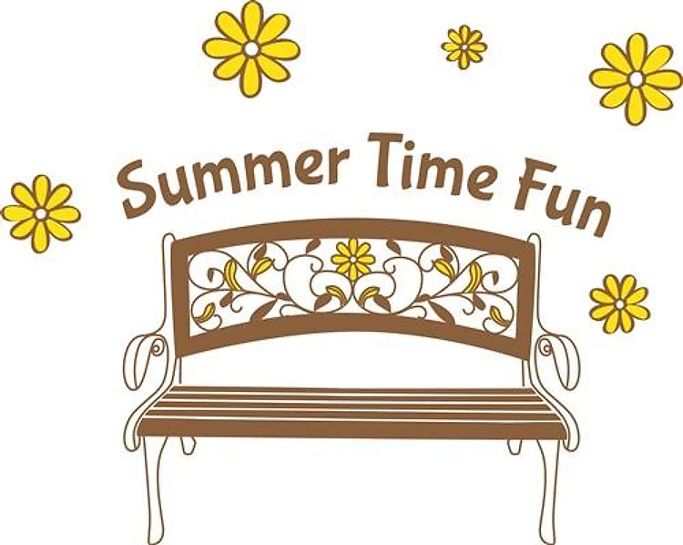 Floral Garden Bench