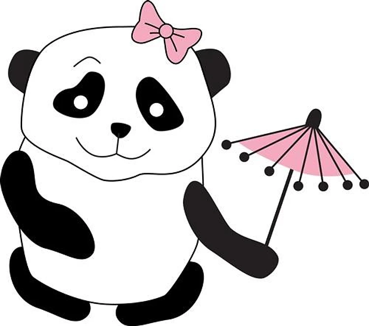 Panda With Umbrella