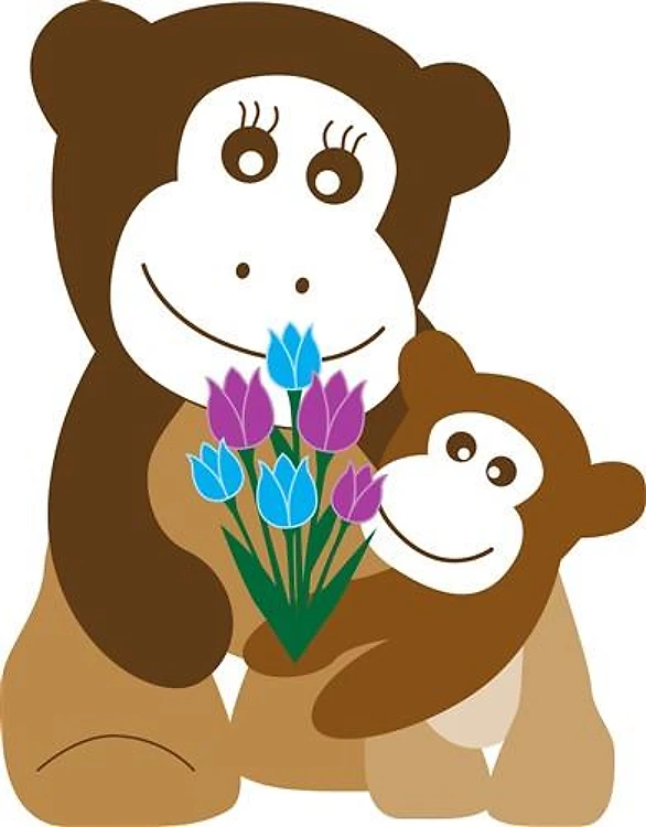 Monkeys With Tulips