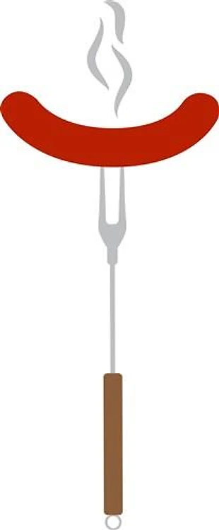 Hot Dog On Fork