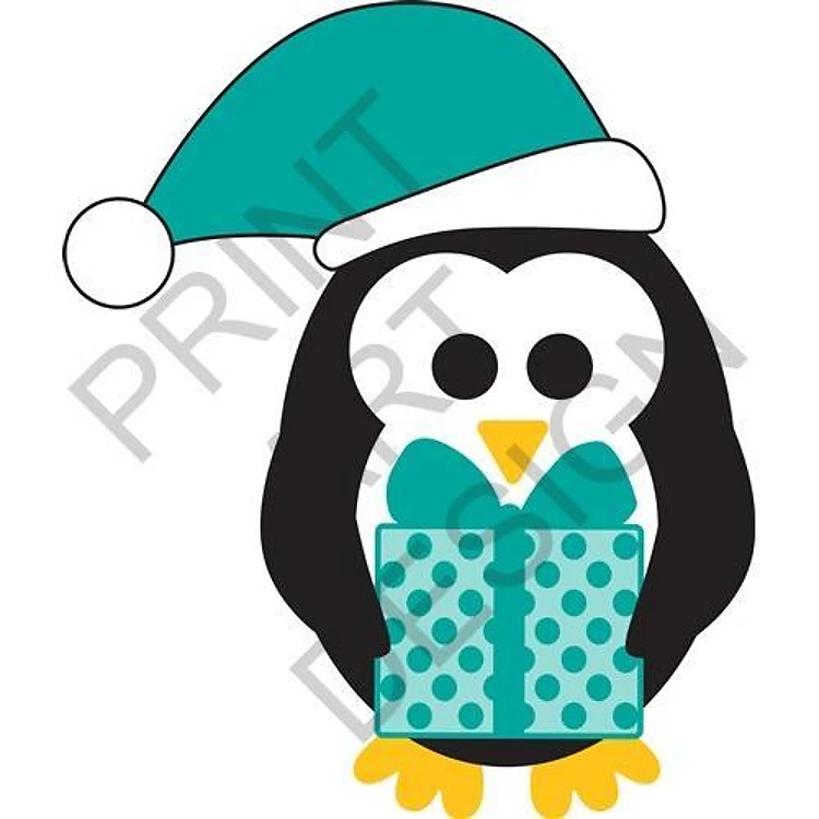 Christmas Penguin & Present