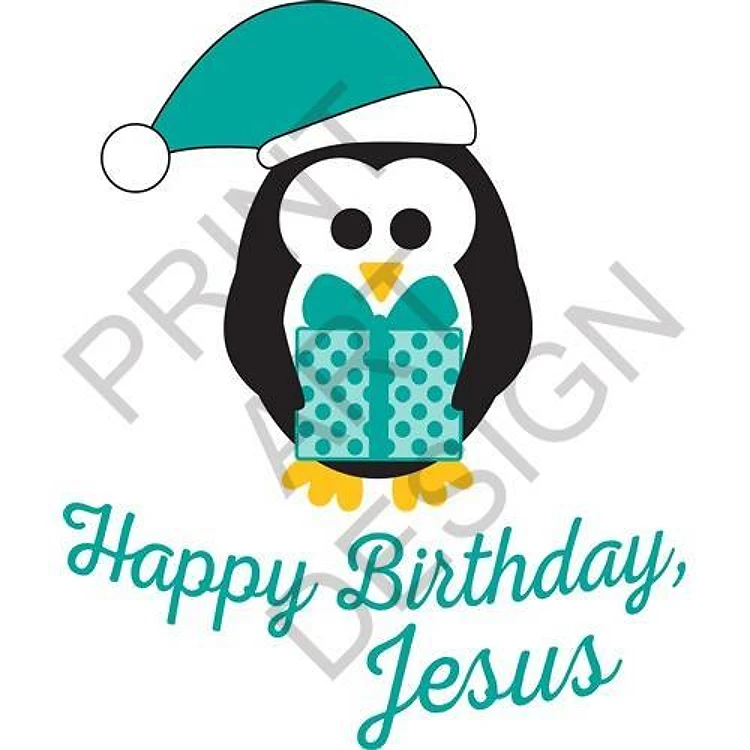 Penguin Happy Birthday Jesus
