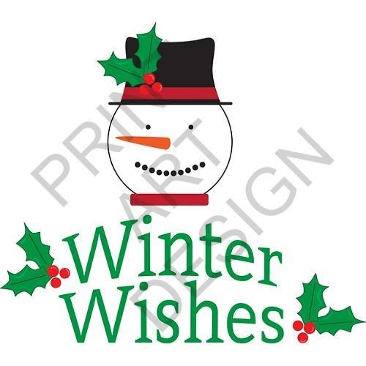 Snowman Winter Wishes