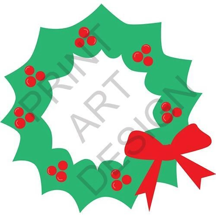 Christmas Holly Wreath