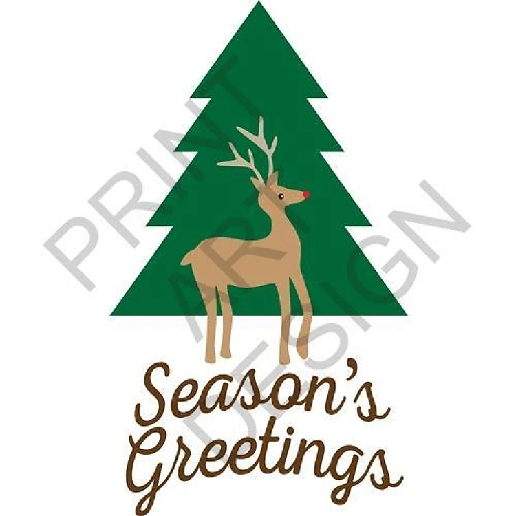 Seasons Greetings Reindeer