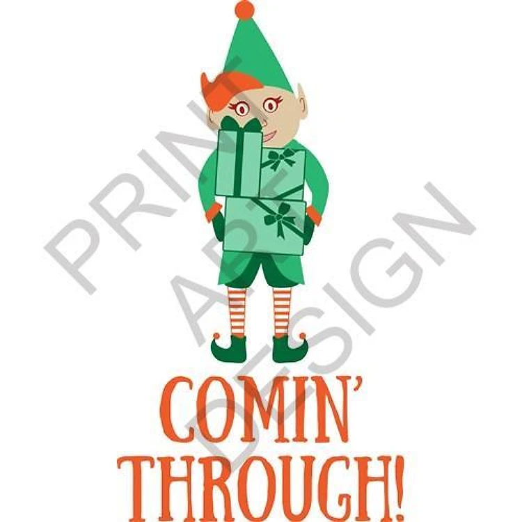 Elf Carrying Presents
