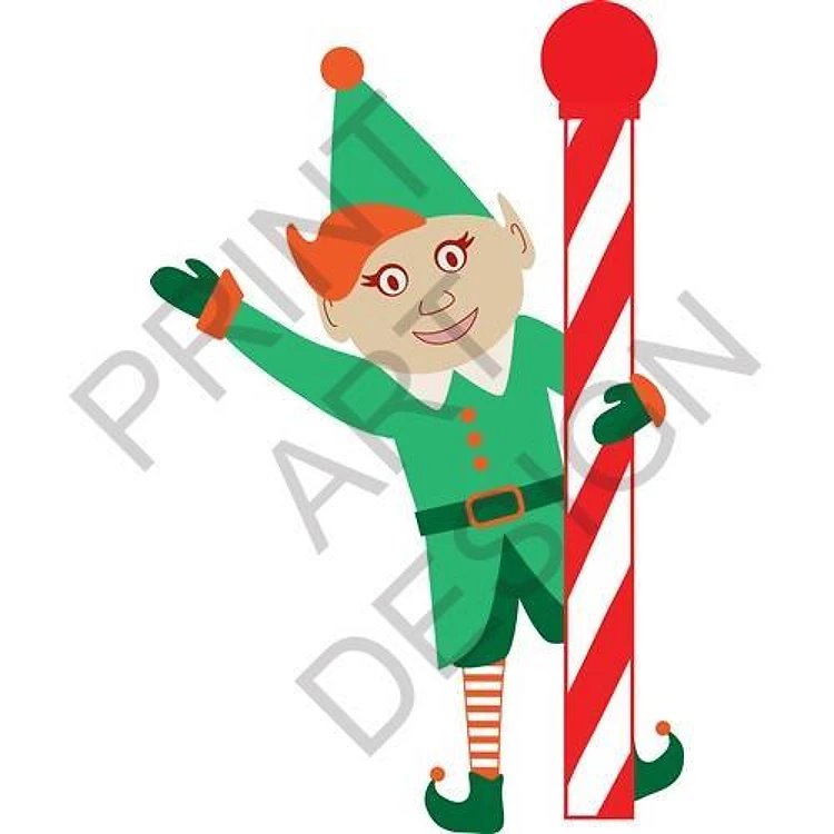 Elf At North Pole