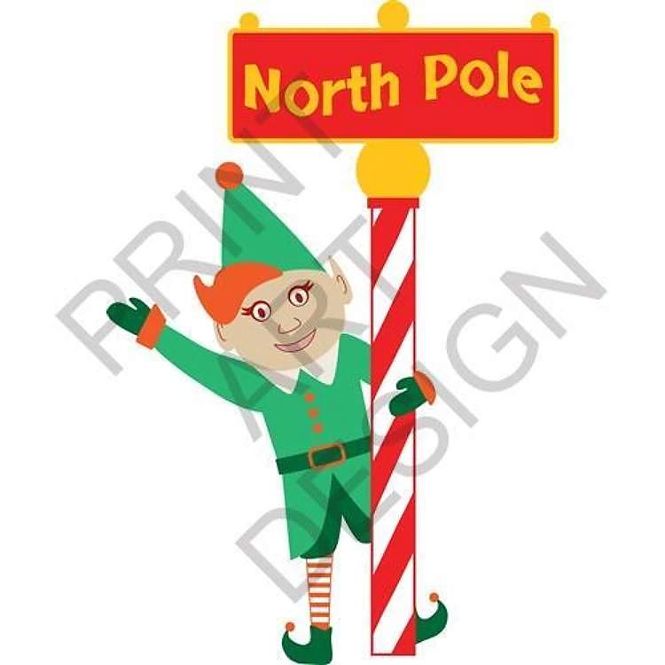 Elf At North Pole