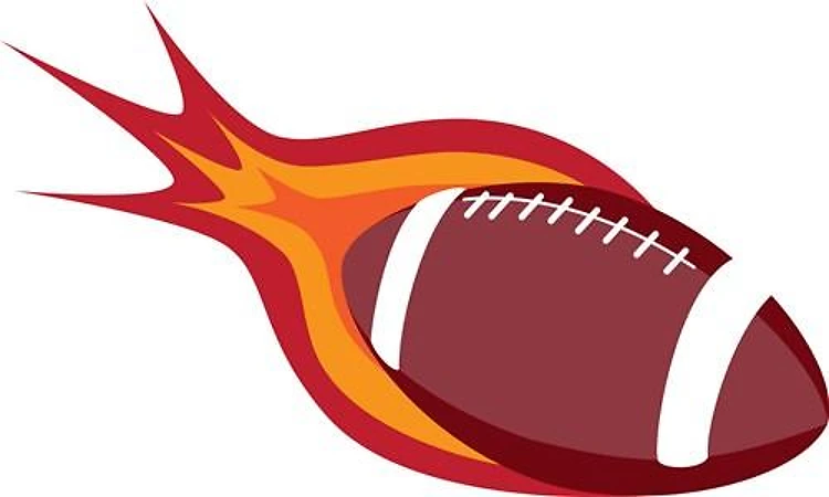 Football on fire