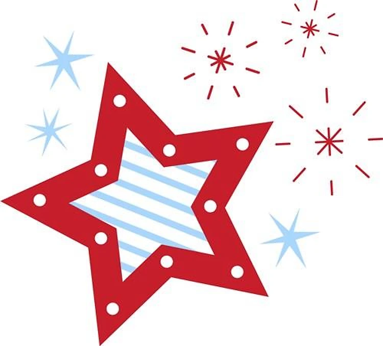 Patriotic Star Explosion