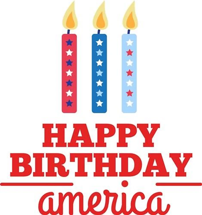 Happy Birthday America Candles