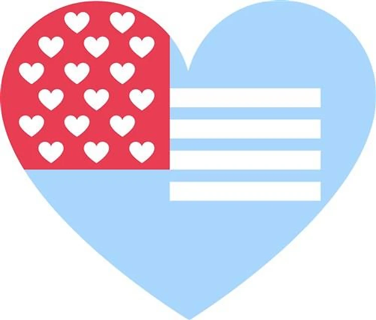 American Flag Heart