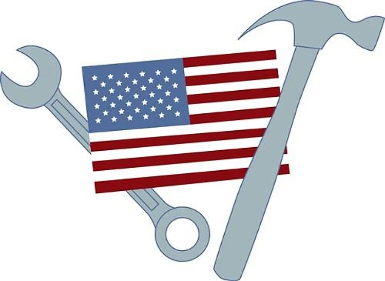 American Flag & Tools