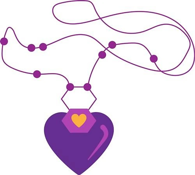 Purple Heart Necklace