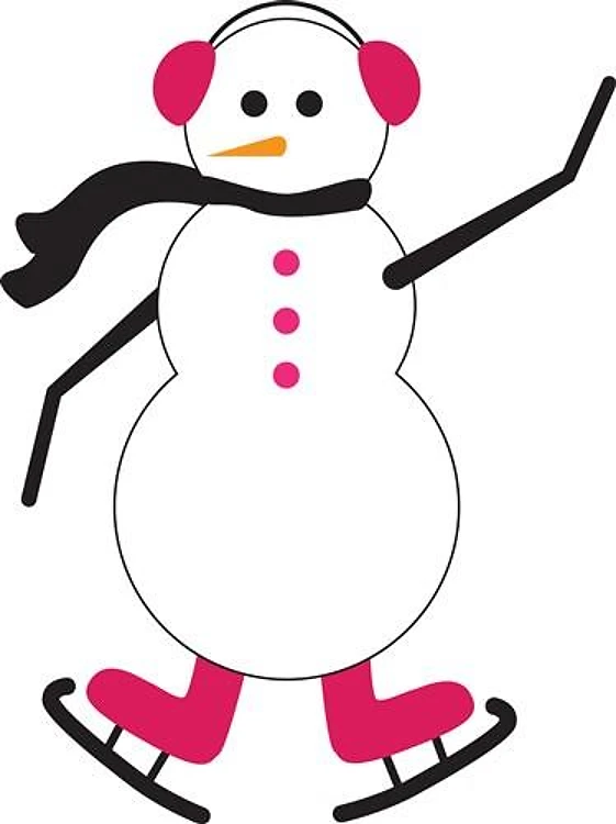 Ice Skate Snowman