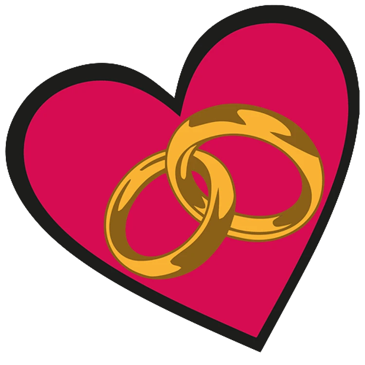 FSL Wedding Rings In Heart