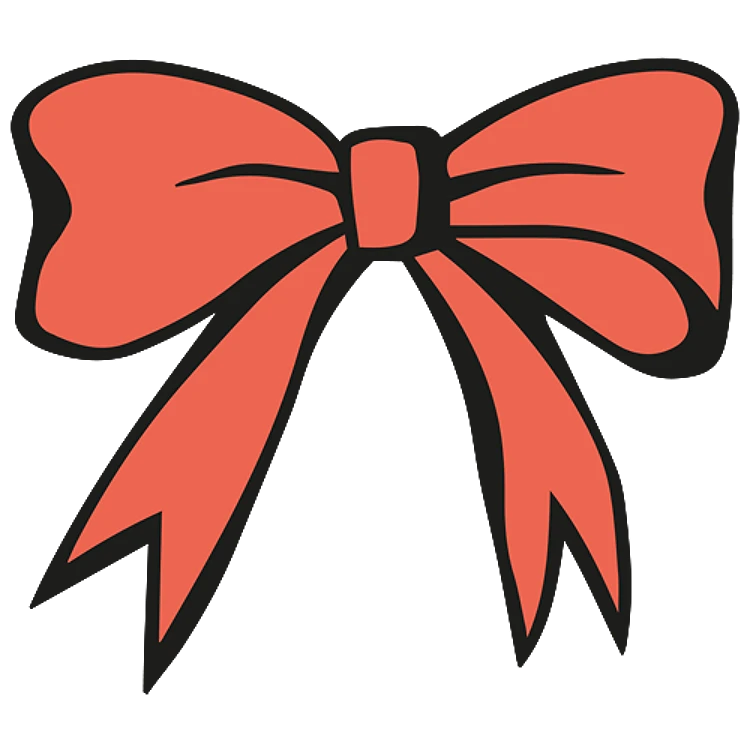 FSL Red Ribbon Bow