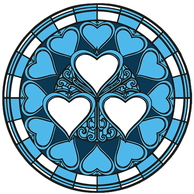 FSL Stained Glass Hearts