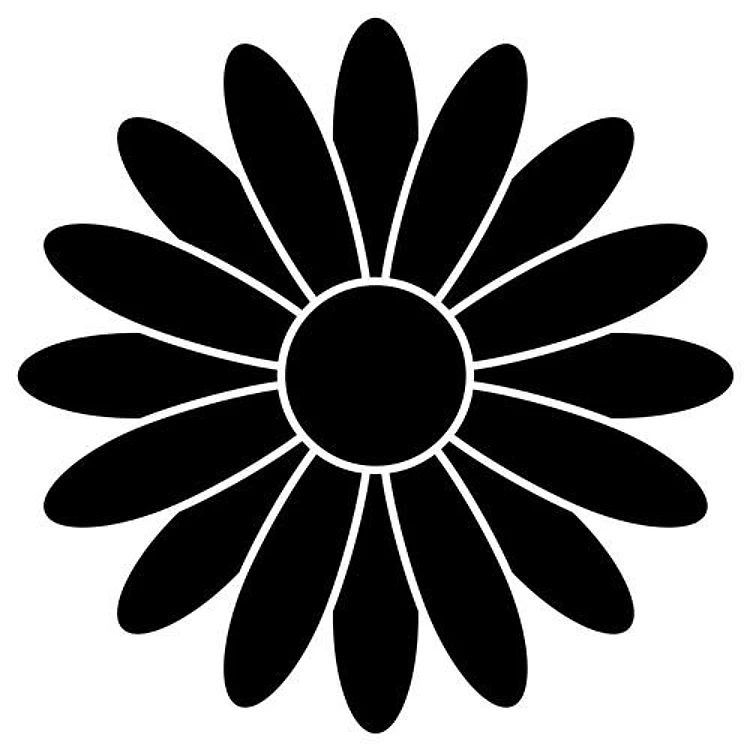 Daisy Silhouette SVG cut file at EmbroideryDesigns.com
