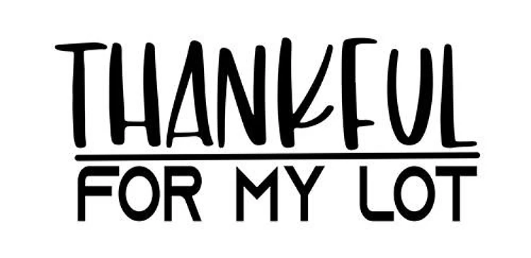 Thankful For My Lot