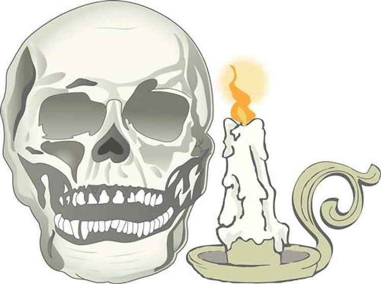 SKULL AND CANDLE