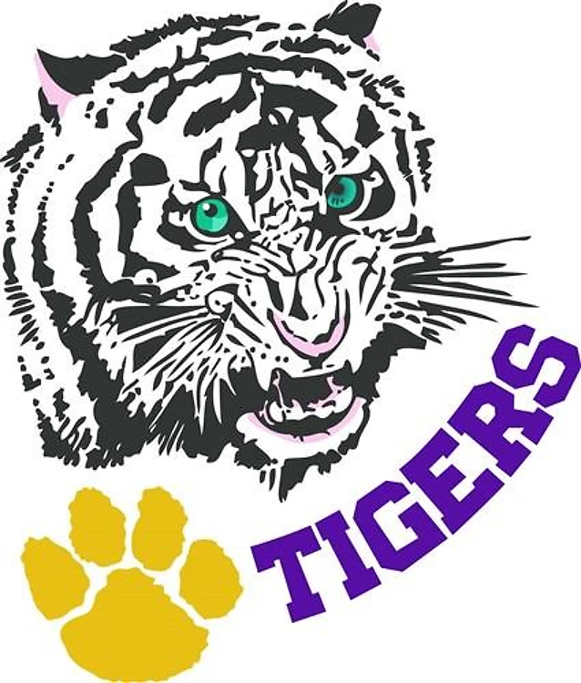 TIGER AND PAW PRINTS