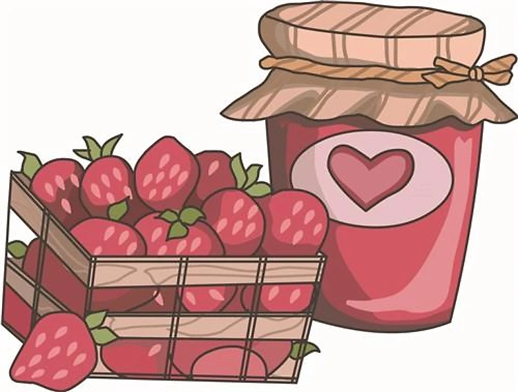 STRAWBERRIES AND JAM