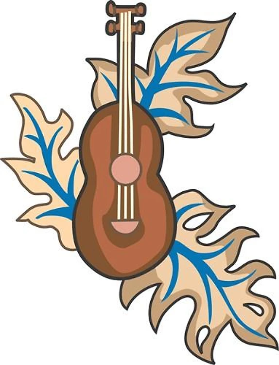 PACIFIC ISLAND LEAF GUITAR