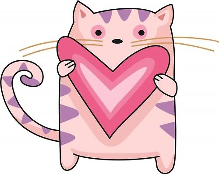 KITTY CAT WITH HEART
