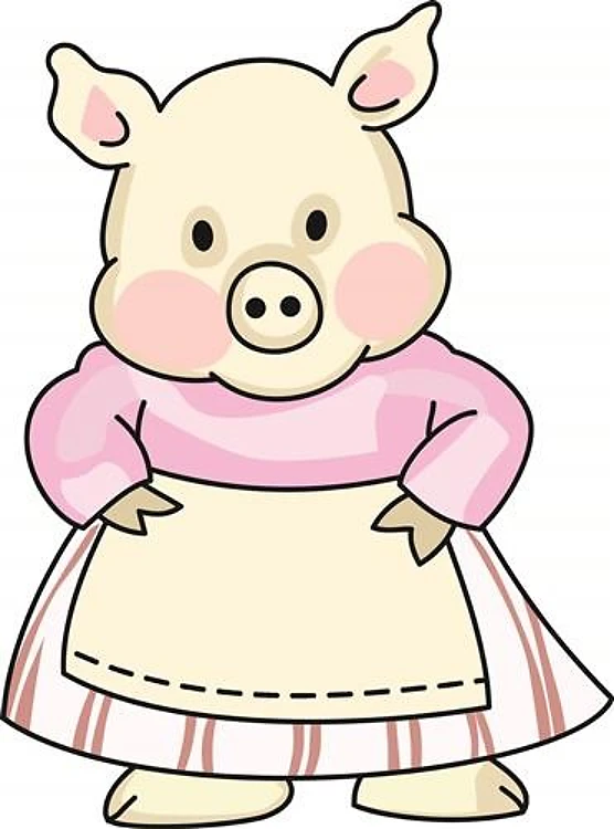 PIG WEARING APRON