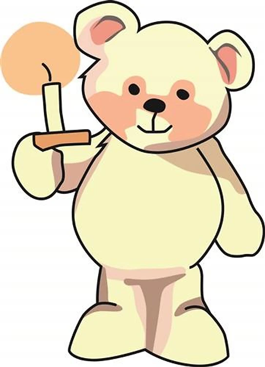 TEDDY BEAR & CANDLE