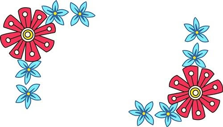 FLORAL BORDER FRAME