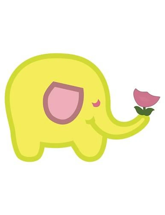ELEPHANT & FLOWER APPLIQUE