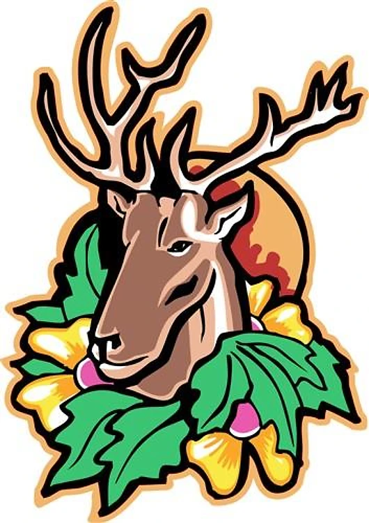 Vintage Deer Scene