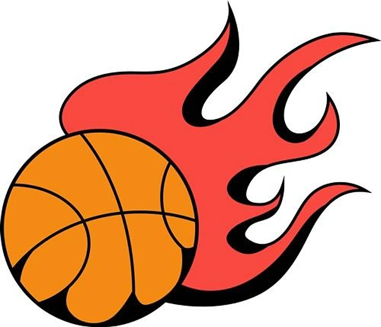 FLAMING BASKETBALL