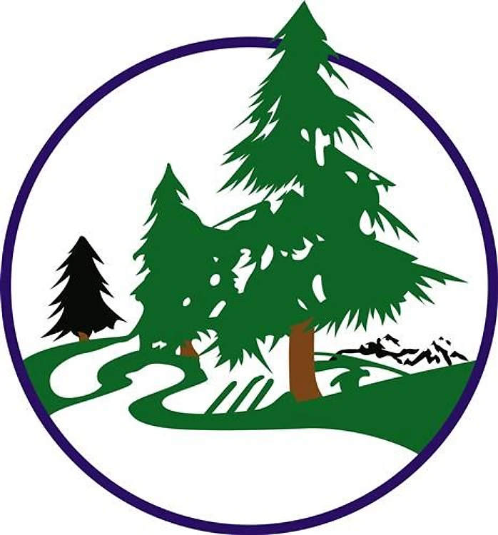 ICE PATH LINED BY FIR TREE
