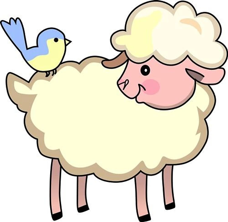 LAMB WITH BIRD