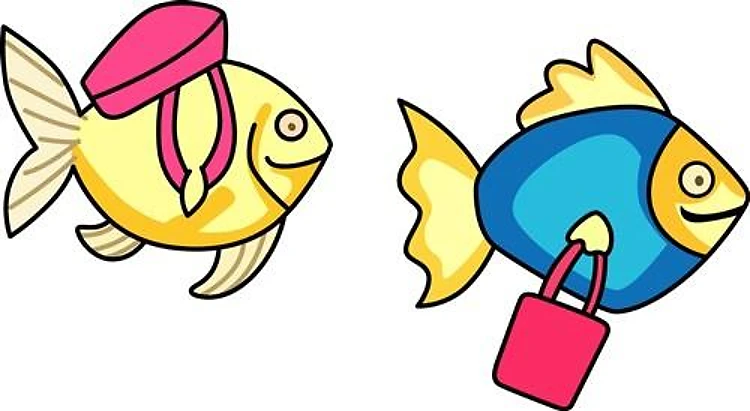 FISH WITH TOTE BAGS