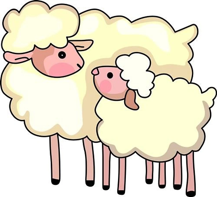 EWE WITH BABY LAMB